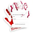 zaproszenie halloween krwawa reka 10x12 2 cm 1 szt