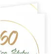 zaproszenie na 60 rocznice slubu diamentowe gody eukaliptus beauty biale z koperta 15 cm 1 szt