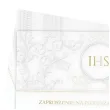 zaproszenie na komunie biale galazki i zlote ihs ab card 17x9 4 cm 10 szt