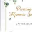 zaproszenie na komunie eukaliptus z hostia pierwsza komunia swieta 10 5x14 8 cm 1 szt