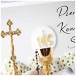 zaproszenie na komunie kielich z biblia pierwsza komunia swieta 14 8x10 5 cm 1 szt