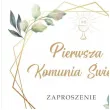 zaproszenie na komunie mietowa geometria pierwsza komunia swieta 15x15 cm 1 szt