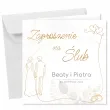 zaproszenie na slub para mloda personalizowane z imionami koperta glamour eleganckie x1
