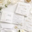 zaproszenie na slub para mloda personalizowane z imionami koperta glamour eleganckie x1
