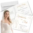 zaproszenie na slub para mloda personalizowane z imionami koperta glamour eleganckie x1