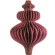zawieszka choinkowa honeycomb sopelek bordowa 10x15 cm partydeco