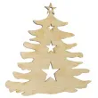 zawieszka drewniana choinka z gwiazdkami 88 x 91 mm 10 szt