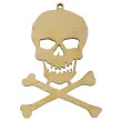 zawieszka drewniana czaszka 56 x 85 mm 10 szt