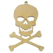zawieszka drewniana czaszka 56 x 85 mm