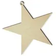 zawieszka drewniana gwiazda 78 x 82 mm 10 szt