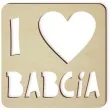 zawieszka drewniana i love babcia 90x90 mm