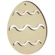zawieszka drewniana jajko pisanka falowana 62x85 mm 10 szt
