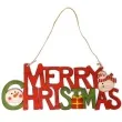 zawieszka drewniana merry christmas czerwona guirca 22 cm