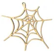 zawieszka drewniana pajeczyna 94 x 87 mm 10 szt