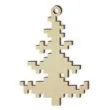 zawieszka drewniana pikselowa choinka 53 x 78 mm 10 szt