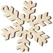 zawieszka drewniana platek sniegu 41 x 41 mm 10 szt