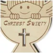 zawieszka drewniana podziekowania chrzest sw aniolek 10 cm