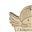 zawieszka drewniana podziekowania komunia sw aniolek 10 cm