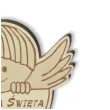 zawieszka drewniana podziekowania komunia sw aniolek 10 cm