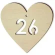 zawieszka drewniana serce 26 72x70 mm