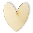 zawieszka drewniana serce 69 x 80 mm