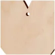 zawieszka drewniana serce 69 x 80 mm