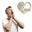 zawieszka drewniana serce love 90x80 mm
