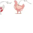 zawieszka drewniana wielkanoc kury z koralikiem drewno titanum 4 szt