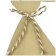 zawieszka drewniana zajaczek w bezowa kokardka arpex 11cm