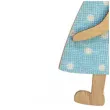 zawieszka drewniana zajaczek w niebieskiej sukience arpex 11cm