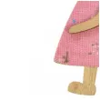 zawieszka drewniana zajaczek w rozowej sukience arpex 11cm