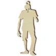zawieszka drewniana zombie 33 x 85 mm