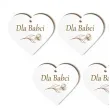 zawieszka hdf serduszko dla babci bialy 10 szt