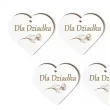 zawieszka hdf serduszko dla dziadka bialy 10 szt