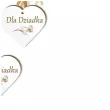 zawieszka hdf serduszko dla dziadka bialy 10 szt
