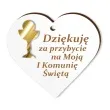 zawieszka laminowana podziekowania komunia sw zloty akryl 5 cm 5 szt