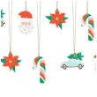 zawieszki do prezentow mikolaj i auto mix partydeco 12 szt