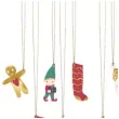 zawieszki do prezentow mikolaj i skarpety mix partydeco 12 szt