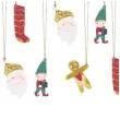 zawieszki do prezentow mikolaj i skarpety mix partydeco 12 szt