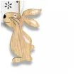 zawieszki drewniane zajaczki i jajko arpex 6 cm 3 szt