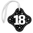 zawieszki na alkohol 18 urodziny black white 20 szt
