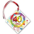 zawieszki na alkohol urodziny 40 teczowe 20 szt