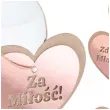 zawieszki na butelki slub serca rose gold dekolo 12 szt