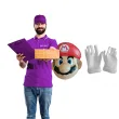 zestaw akcesoria super mario maska rekawiczki disguise rozm uniw dzieciecy