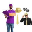 zestaw akcesoriow na sylwestra nowy rok karnawal gold glam kapelusz krawat okulary zloty