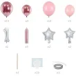 zestaw balonow cyfra 1 rozowy partydeco 90x140cm