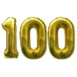 zestaw balonow foliowych liczba 100 zloty 15 dgt 3 szt