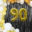 zestaw balonow foliowych liczba 90 zloty 15 dgt 2 szt