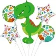 zestaw balonow happy dino birthday dino party jix 5 szt