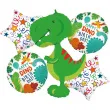 zestaw balonow happy dino birthday dino party jix 5 szt
